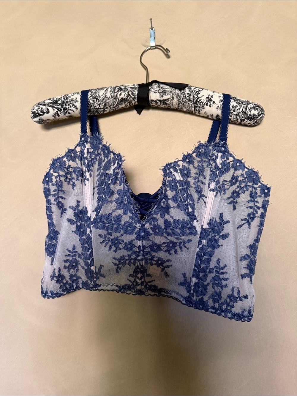 Victoria's Secret Floral Lace Corset/ Bustier Top size Large NWT